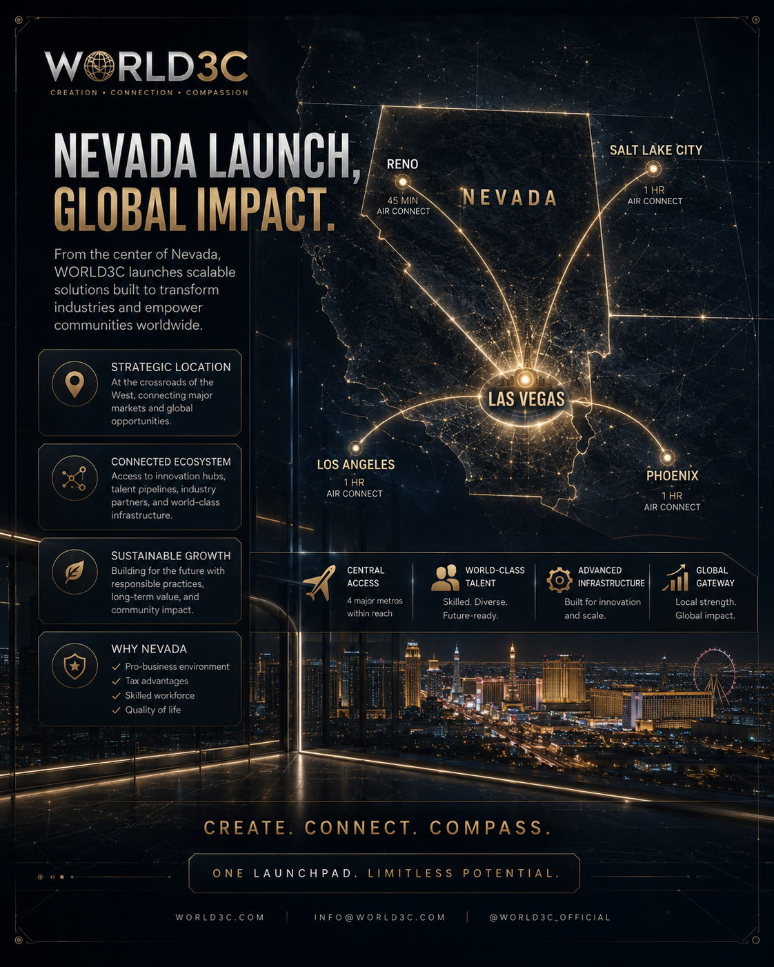 Nevada Regional Map Dark Contrast